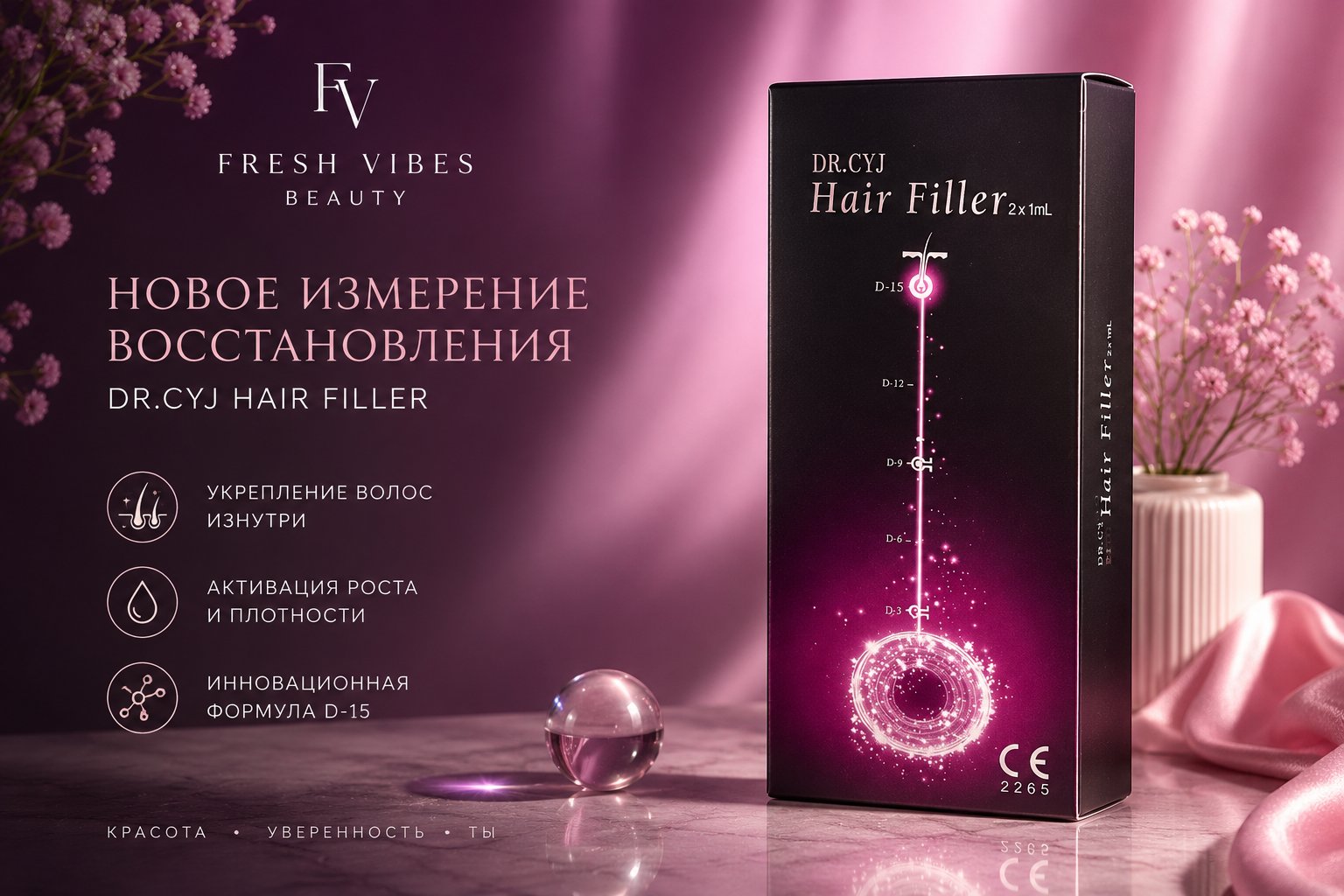DR.CYJ Hair Filler — препарат для мезотерапии кожи головы, Fresh Vibes Beauty Прага