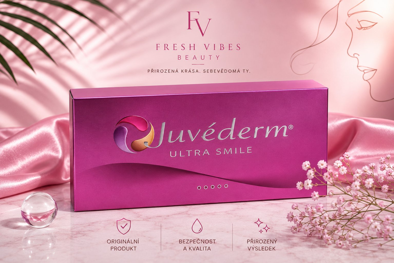 Juvederm Ultra Smile — originální výplň na rty, Fresh Vibes Beauty, Praha 1