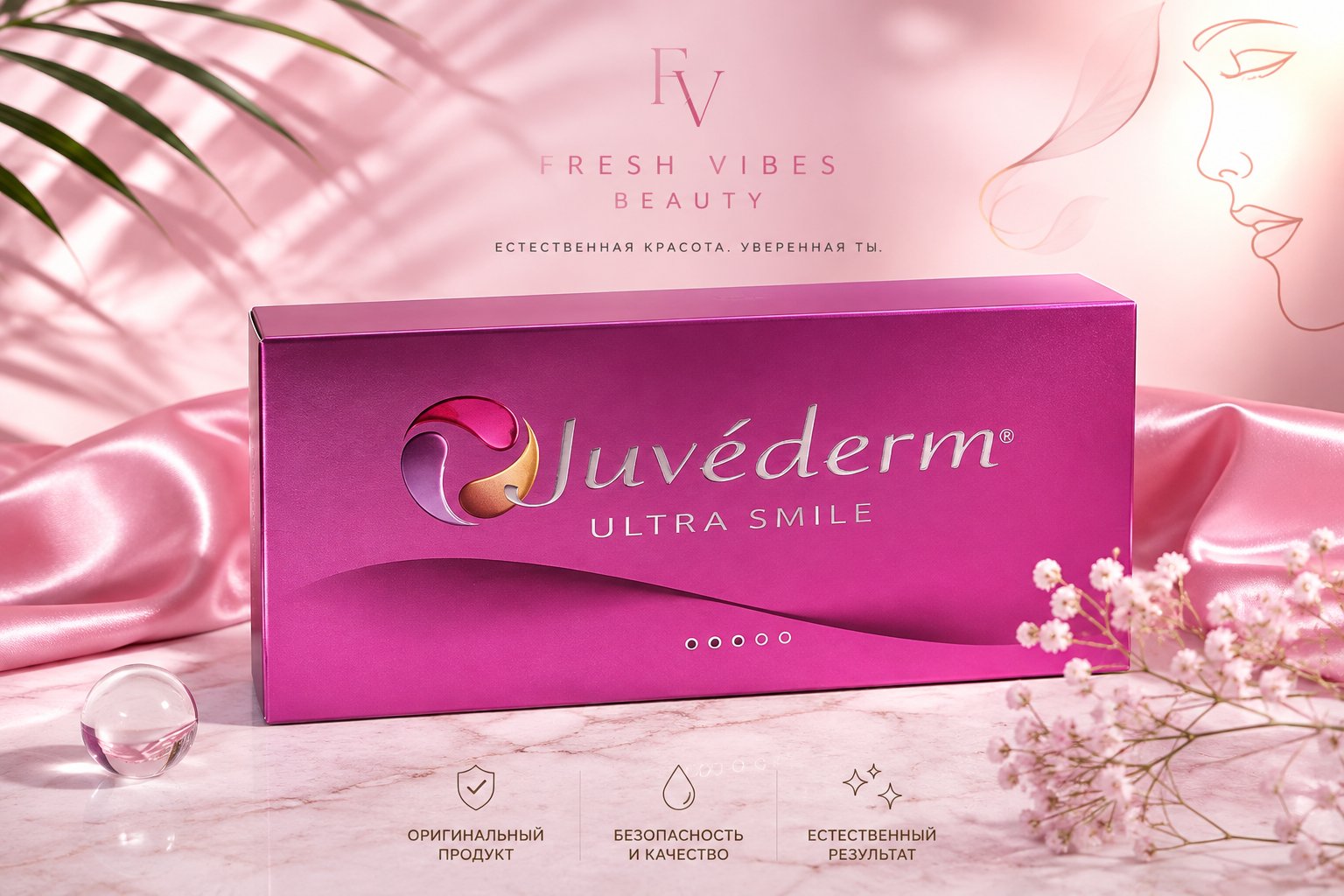 Juvederm Ultra Smile — оригинальный филлер для губ, Fresh Vibes Beauty, Прага 1