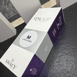Originální balení výplně STYLAGE M Lidocaine, Vivacy Paris, 2×1 ml — ordinace Fresh Vibes Beauty